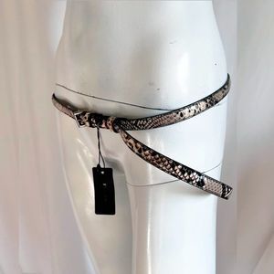 Authentic PRADA Skinny Real Python Skin Belt Brand New XL